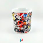 Marcas, mug personalizado con collage de marcas