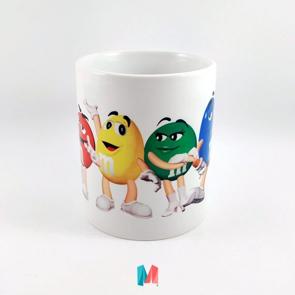 M&M, mug personalizado con diseño de m&m