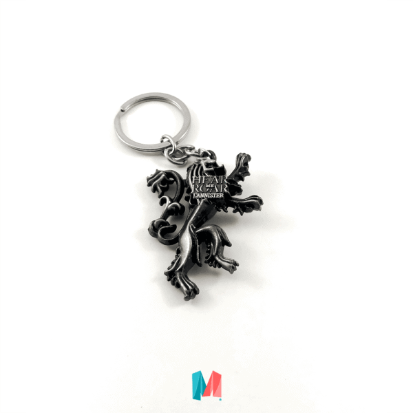 Porte-clés Game Of Thrones Maison Lannister Par ABYstyle - Modèle Officiel En PVC, Dimensions 5,2x3,5cm